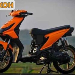 Honda Beat Karbu Balap Orange